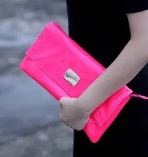 Neon Clutch Fluorescence Colour Bright Color Handbags Pu Neon Clutch Fluorescence Colour Bright Color Handbags Pu Women S Las Purse Party Celebrity