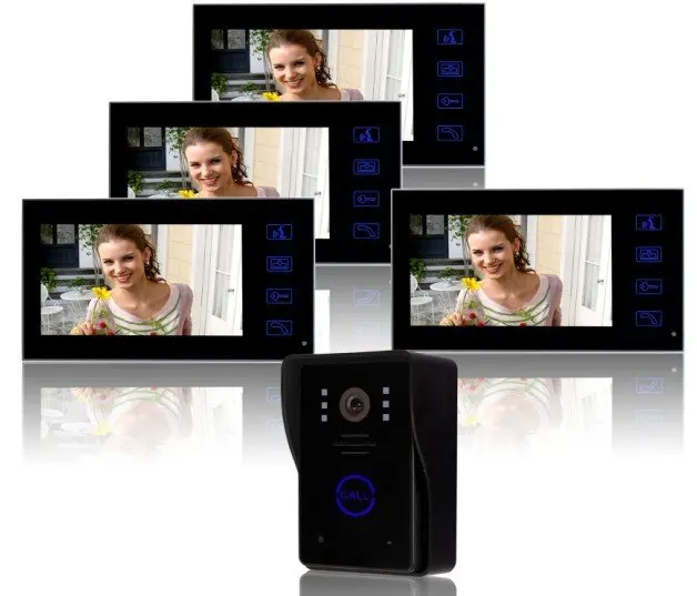 Sale XinSiLu Internation quality 7"Video intercom system for 8-apartments .,the waterproof  HD night vision camera for 8-apartments 20