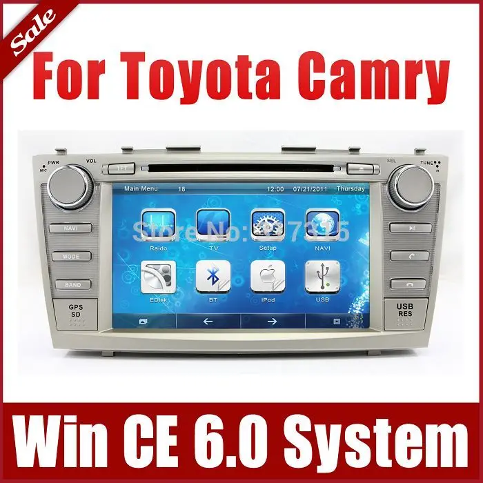 Cheap 8" 2-Din Car DVD Player for Toyota Camry 2007-2011 with GPS Navigation Radio Bluetooth TV Map USB SD AUX Stereo Audio Video 13