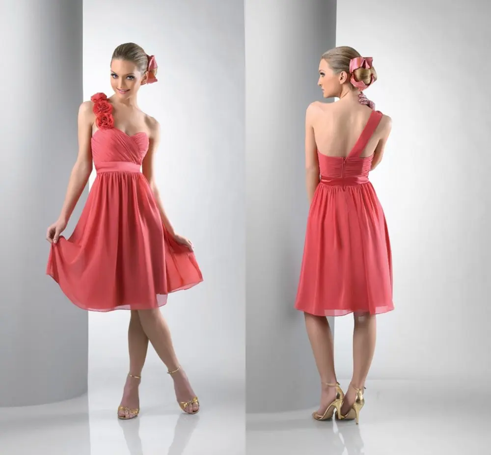 Coral Knee Length Dress