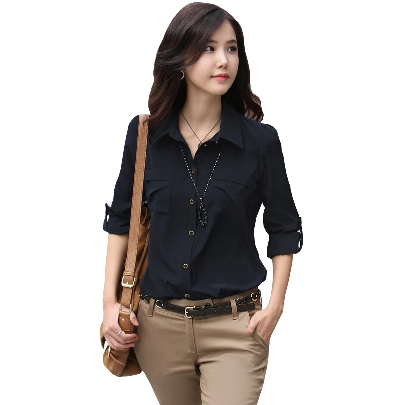 black formal shirt for girls