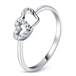 Msf Bestselling 925 Sterling Silver Swiss Diamond Female Rings